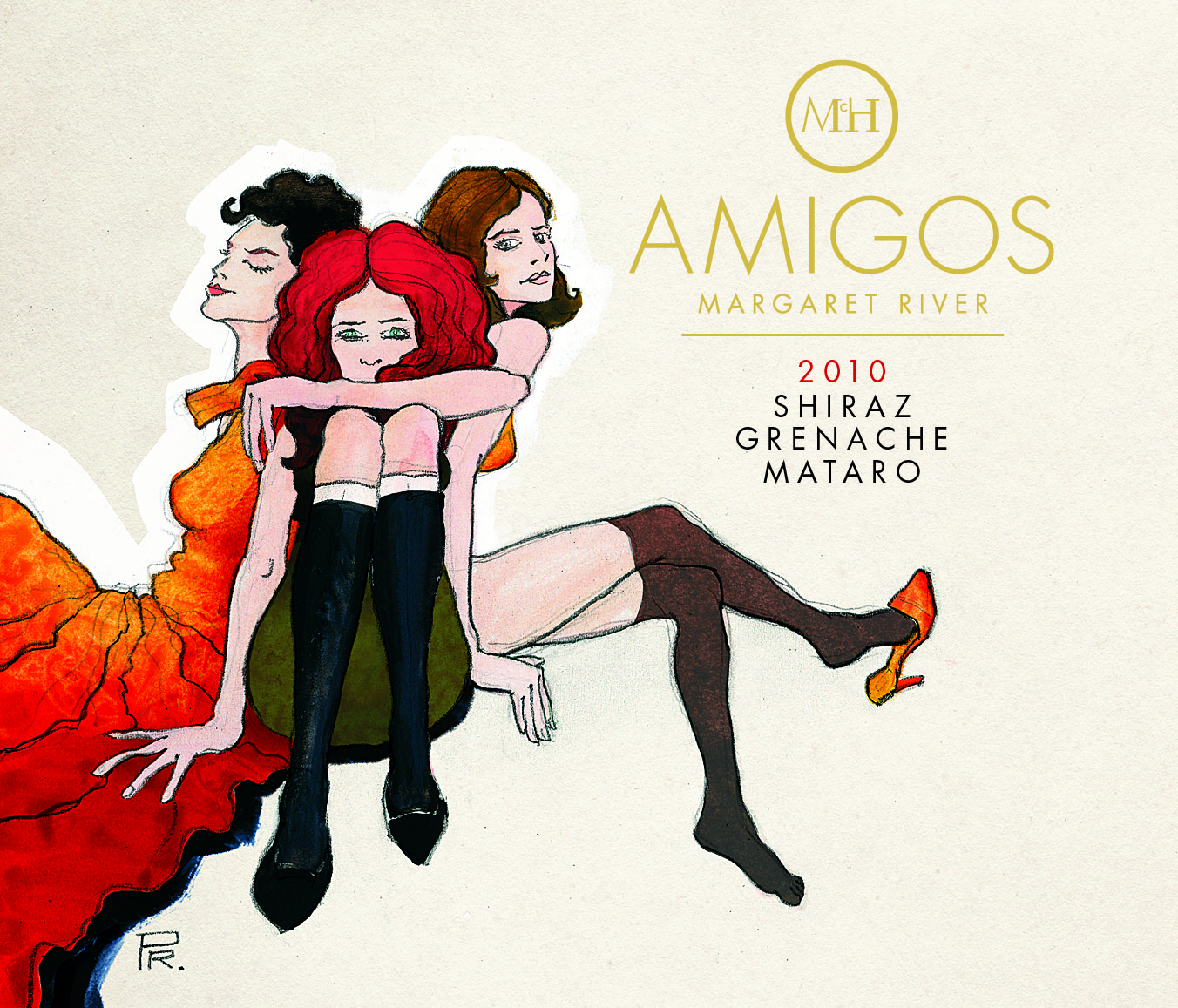 McH_Amigos Shiraz Gren Mataro 2010 label